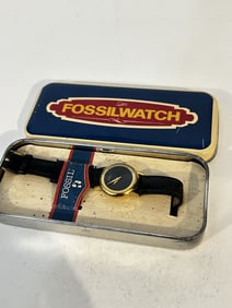 Vintage Fossil Watch Face Crystal Prism Gold Tone working