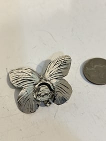 Vintage sterling silver butterfly moth brooch