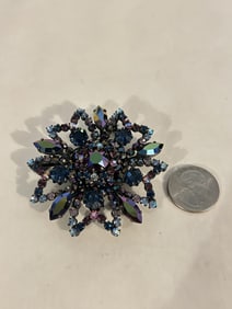 Vintage Austria Signed crystal Brooch pendant