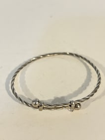 Vintage Sterling Silver adjustable Bracelet 8"