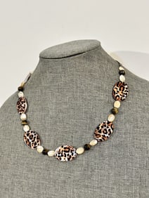 Signed Donna Dressler Necklace Sterling Silver Clasp 19"