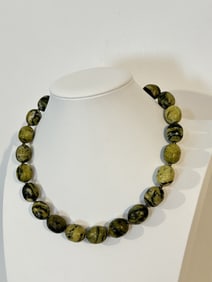 Vintage Sterling Silver gemstone Necklace 18"