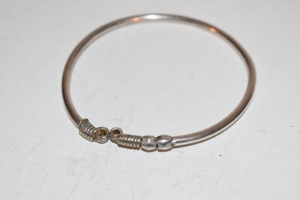 Vintage Sterling Silver Modernist Bracelet 8"