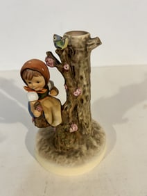Signed 1988 Goebel #676 Apple Tree Girl Candle Holder,W.Germany