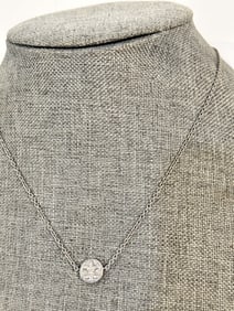 Vintage Sterling Silver pendant Necklace 18"