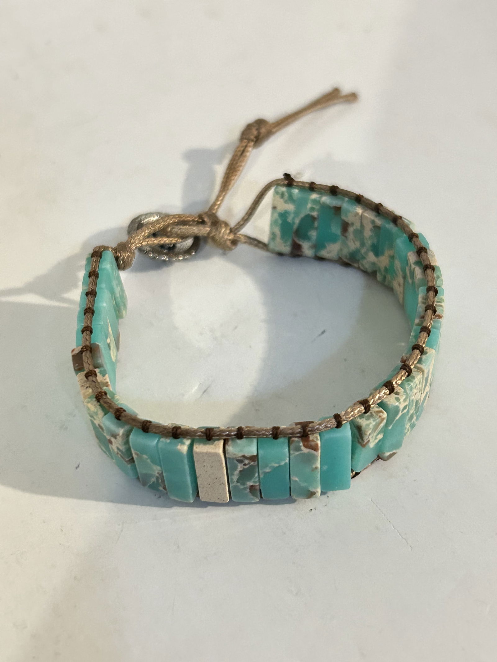 Vintage Turquoise beaded Bracelet 8" (1 of 5)