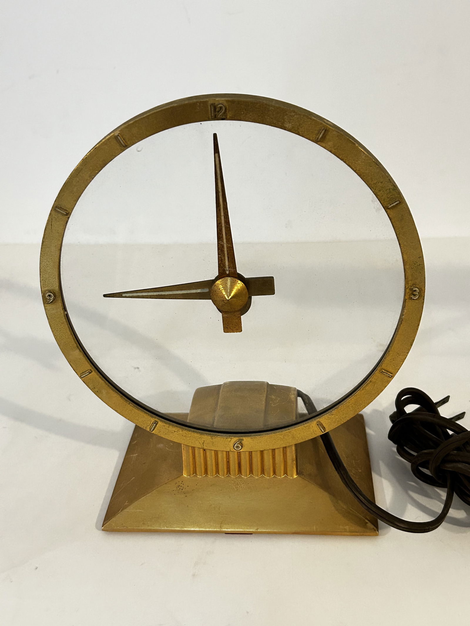 Vintage Jefferson Golden Hour Electric Mystery Clock 580-101 works on and off (1 of 4)