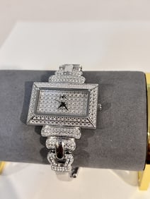 Adee Kaye quartz rhinestone watch Working