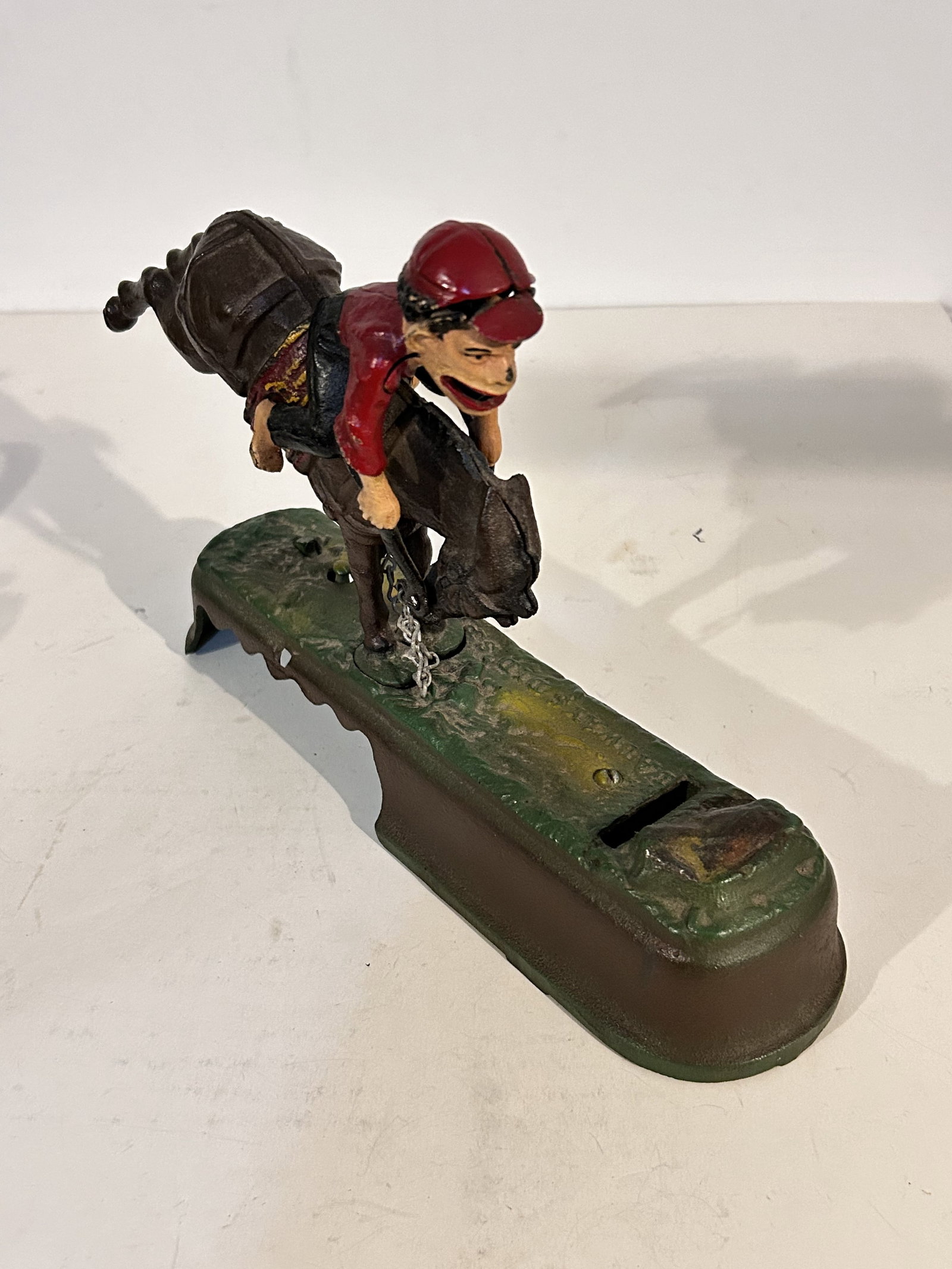Cast Iron Mechanical Bank I Always Did 'Spise A Mule, Used Repo: Cast Iron Mechanical Bank I Always Did 'Spise A Mule, Used Repo Please view all photos as they are part of the description and condition of this Item, Feel free to contact me with questions or picture