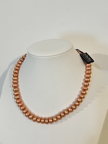 honora pink pearl sterling silver necklace 15"