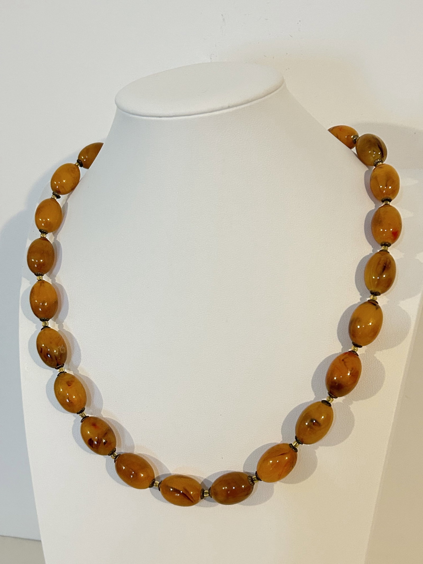 Vintage tested amber beaded Necklace 23": Vintage tested amber beaded Necklace 23" Please view all photos as they are part of the description and condition of this Item, Feel free to contact me with questions or picture requests! Used Item AS