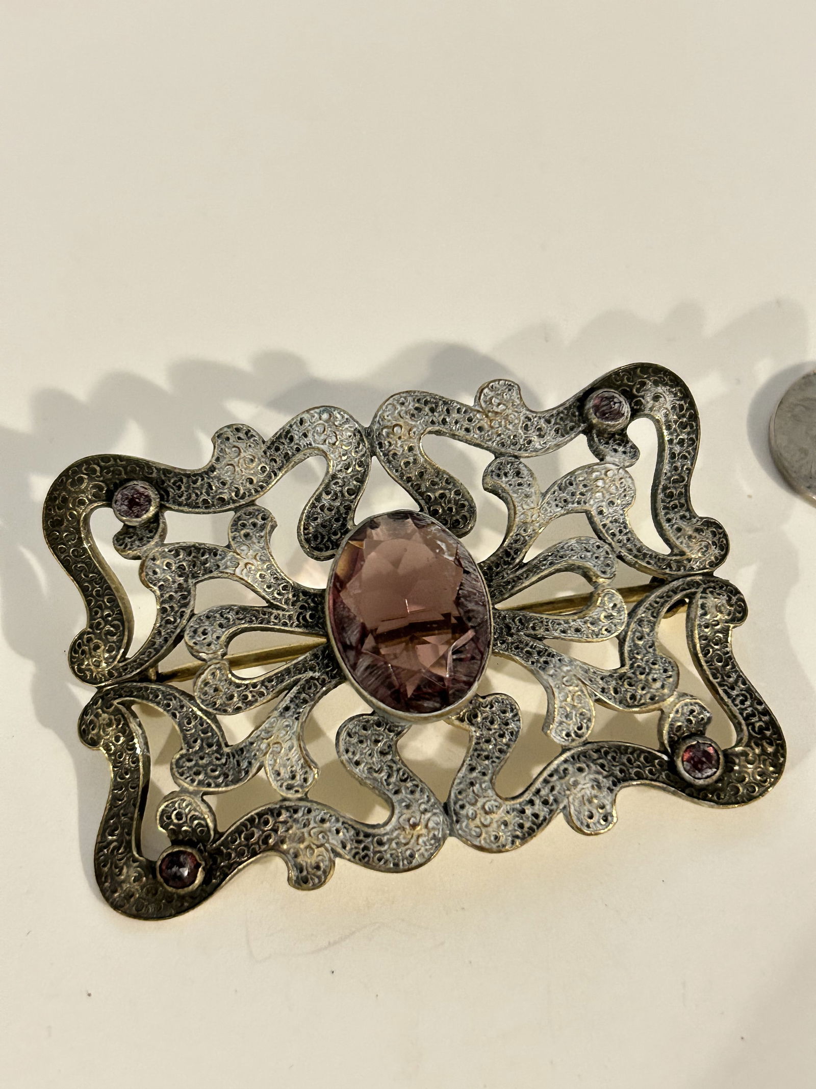 Vintage lARGE Old Brooch 2 3/4" (1 of 5)