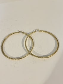 Vintage Sterling Silver 3" vermeal Earrings