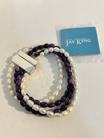 vintage jay king beaded 4 strand bracelet NEW