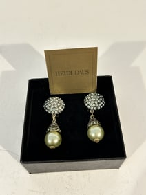Vintage Signed Heidi Daus Original Earrings New In Box