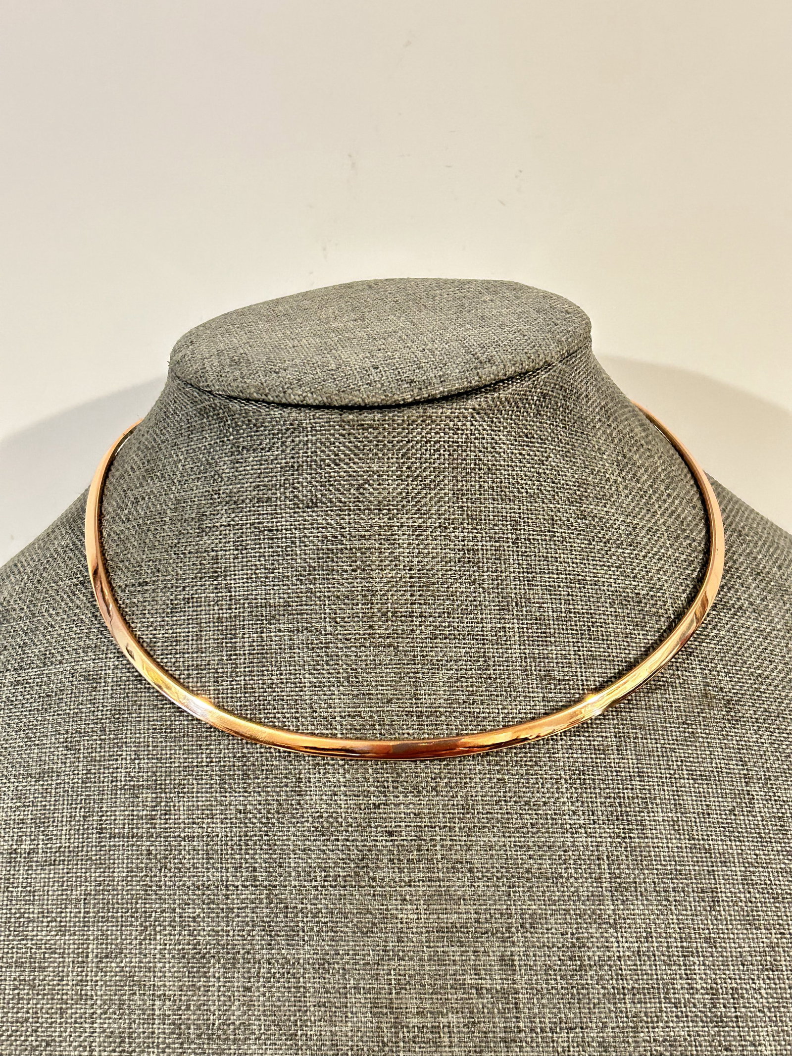 vintage bronze milor necklace open back choker 10": vintage bronze milor necklace open back choker 10" Please view all photos as they are part of the description and condition of this Item, Feel free to contact me with questions or picture requests! Us