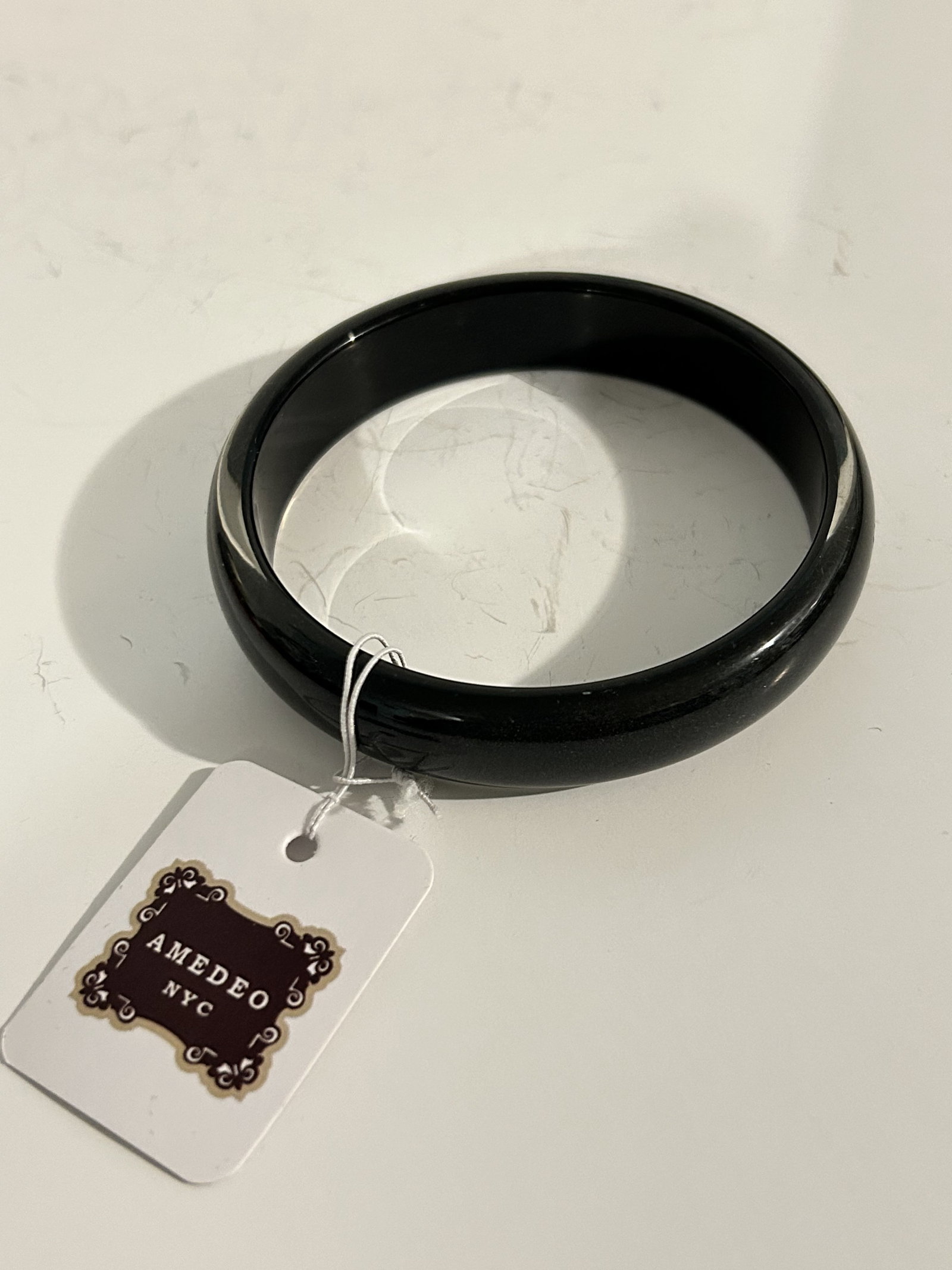 Signed Designer Amedeo NYC Frosted Gray Black Sparkle Bangle Bracelet 8": Signed Designer Amedeo NYC Frosted Gray Black Sparkle Bangle Bracelet 8" Please view all photos as they are part of the description and condition of this Item, Feel free to contact me with questions o