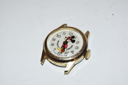 Vintage Bradley Mickey Mouse Fat Boy Swiss Watch 23 works great!!!! No band