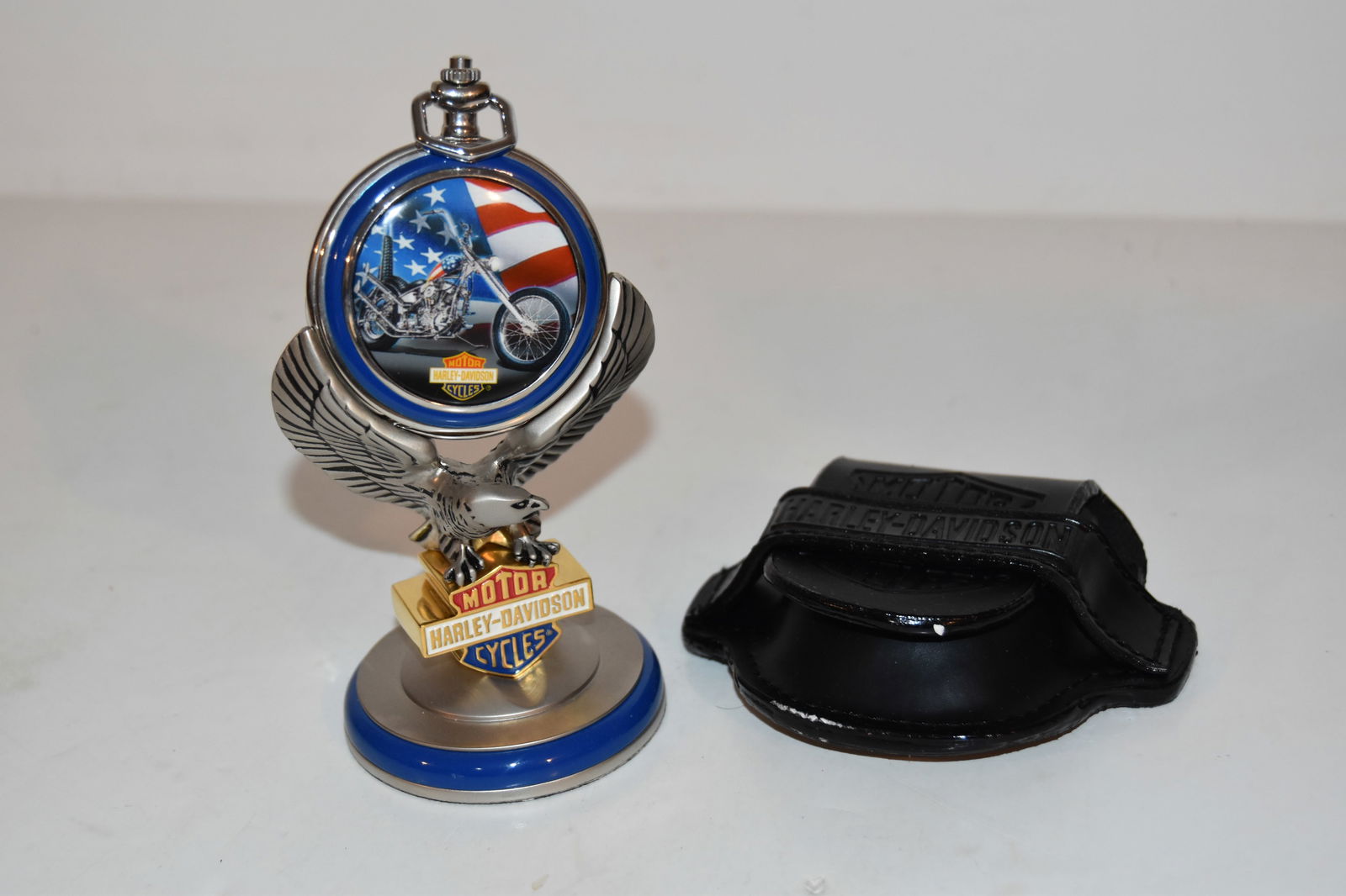 Franklin Mint Harley Davidson Pocket Watch Complete Set Vintage New (1 of 7)