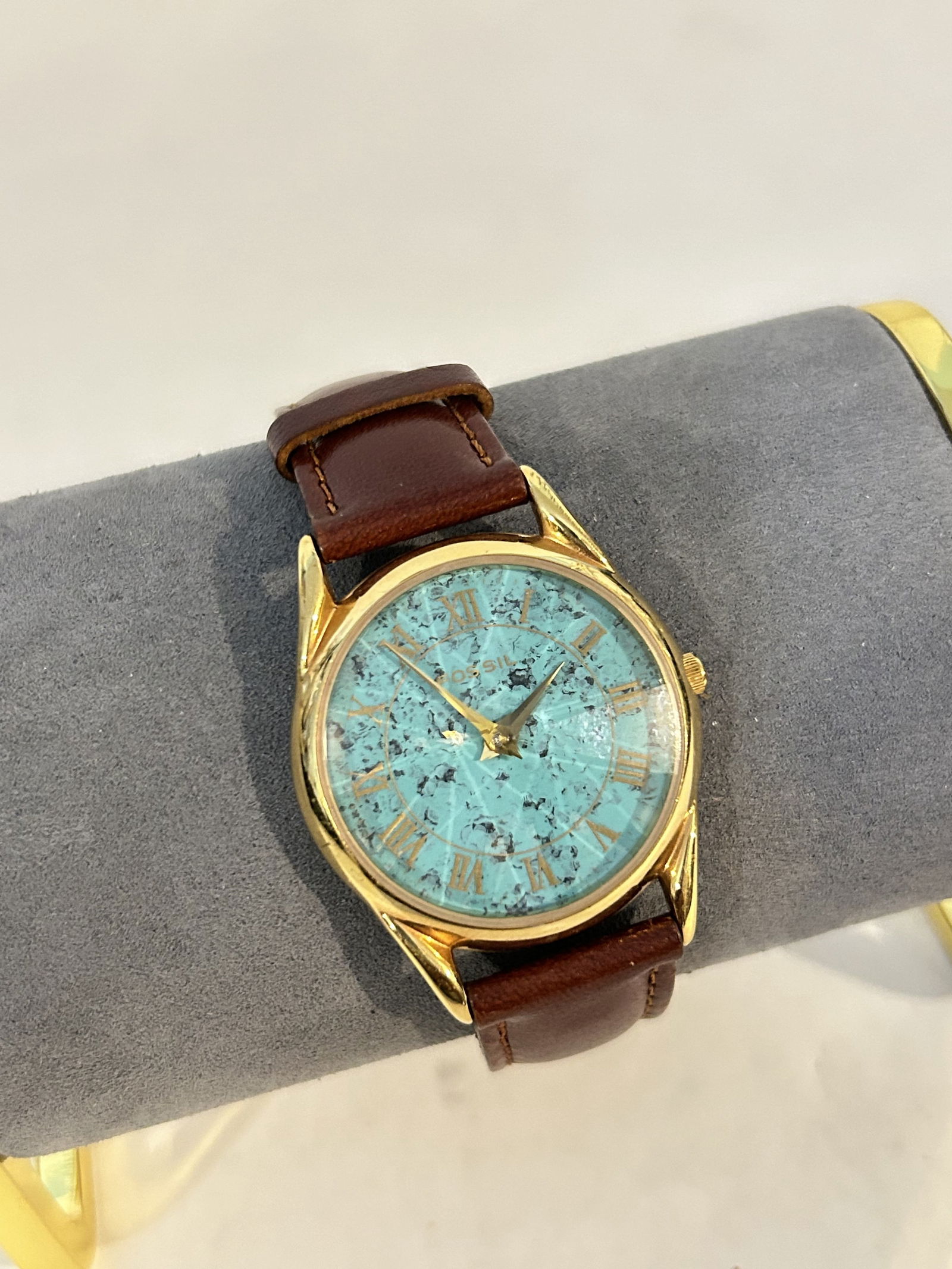 Vintage Fossil Ladies Watch Gold Prism PC-7371 works great!!! (1 of 6)