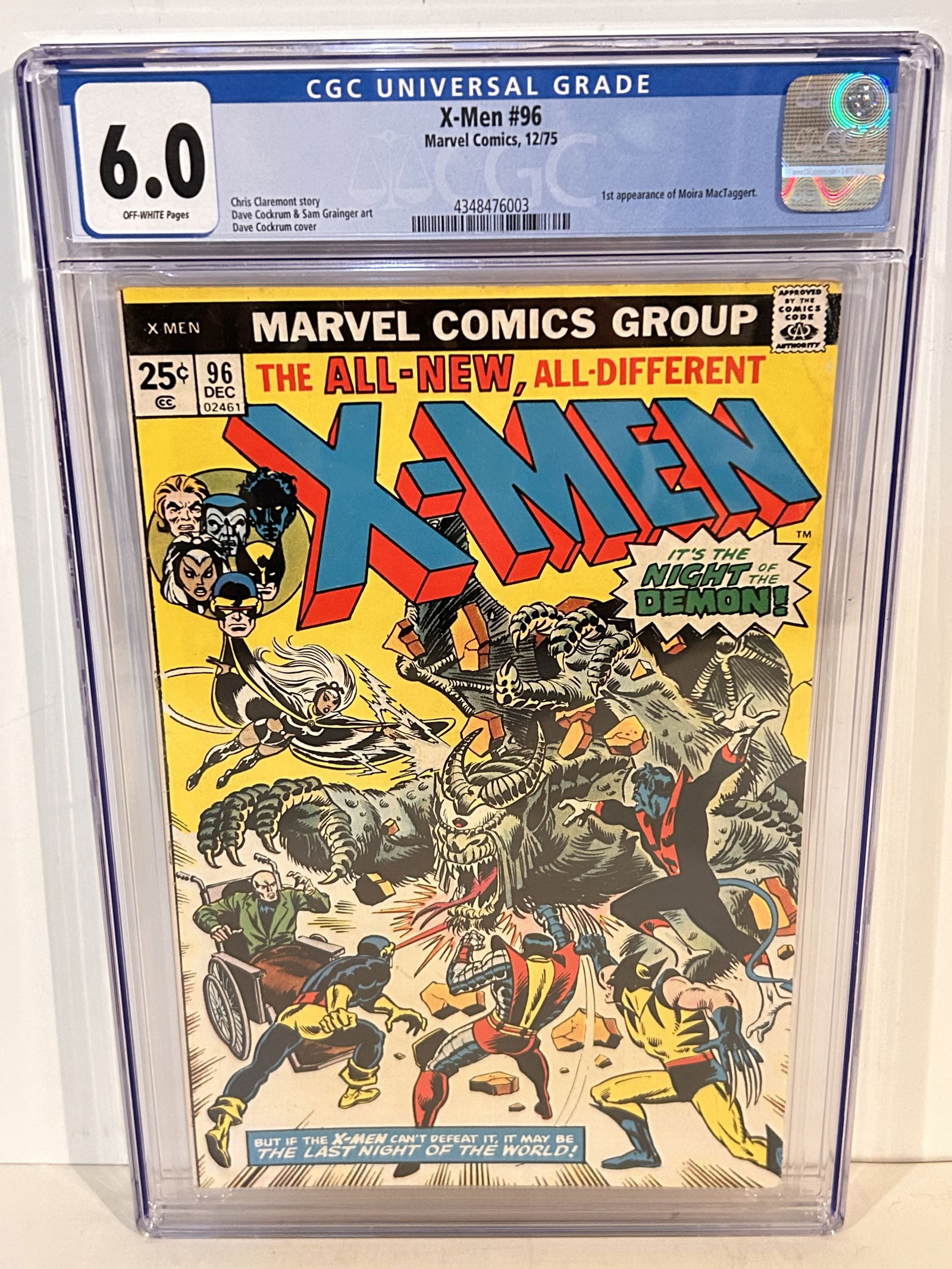 Marvel UNCANNY X-MEN (1975) #96 CGC 6.0 VF Key 1st MOIRA MacTAGGERT App (1 of 2)