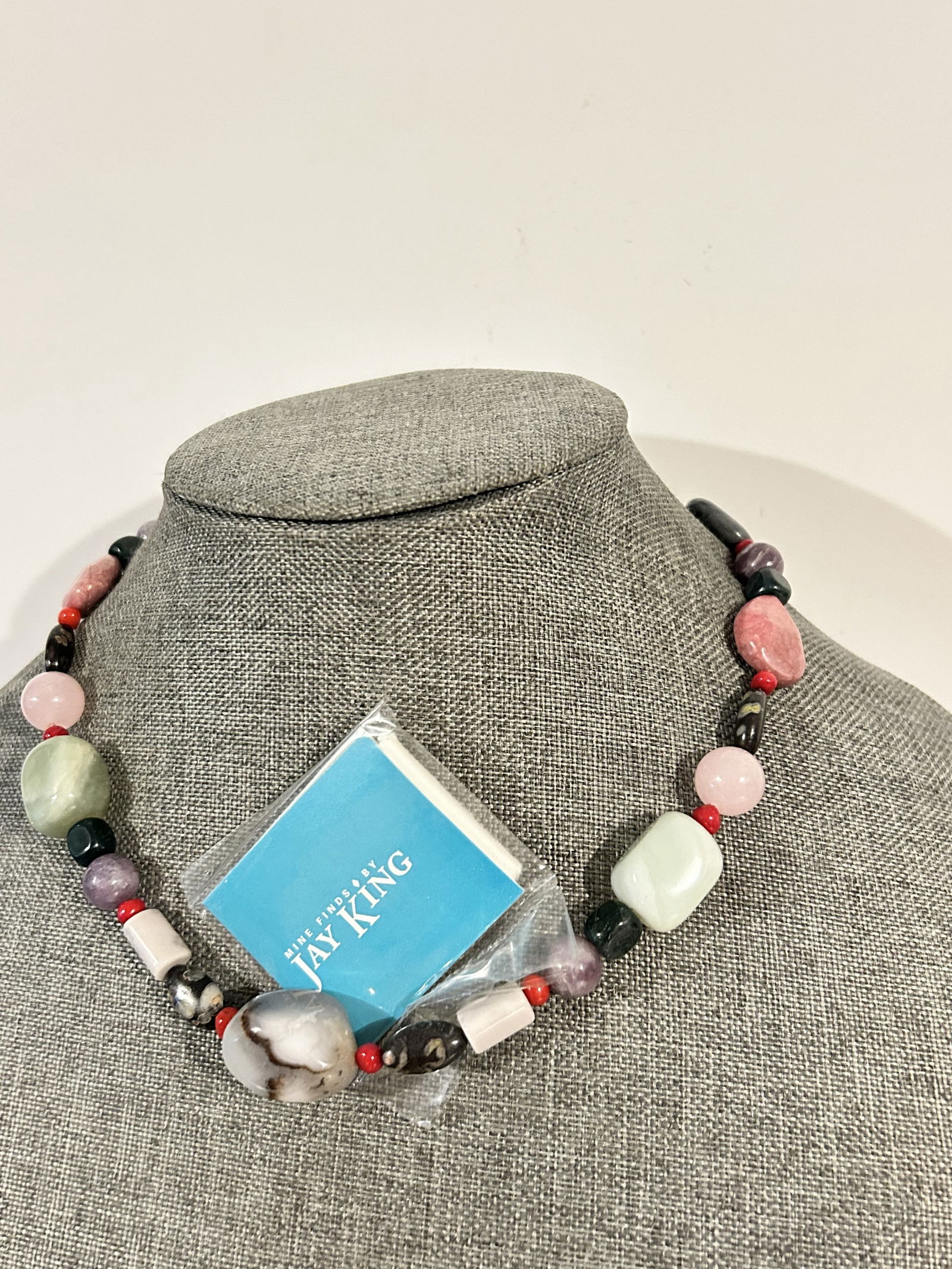 Sterling silver Jay King Multi Gemstone Necklace 16" new (1 of 6)