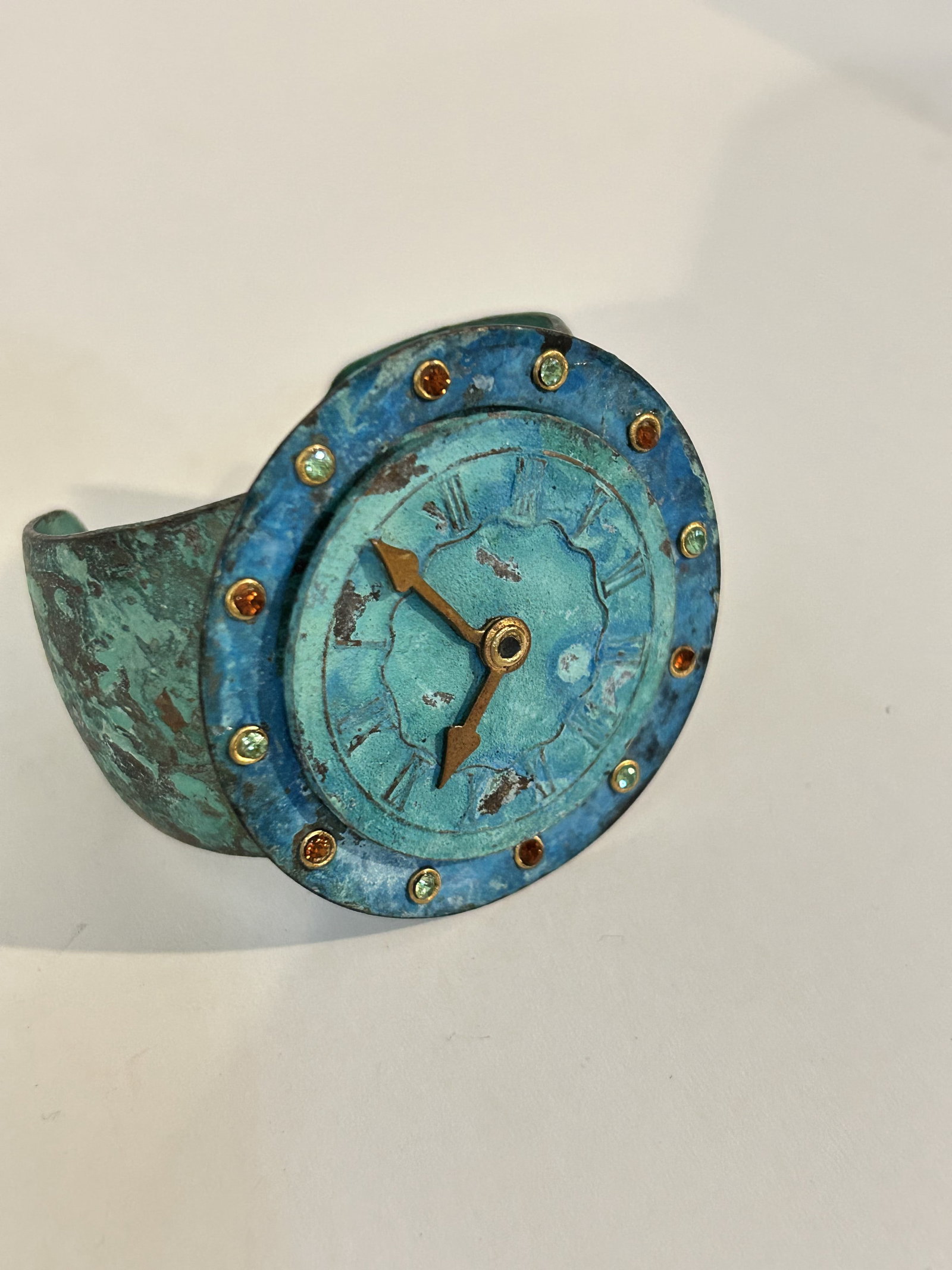 Vintage signed capobianco copper cuff watch dial Bracelet 7" (1 of 5)