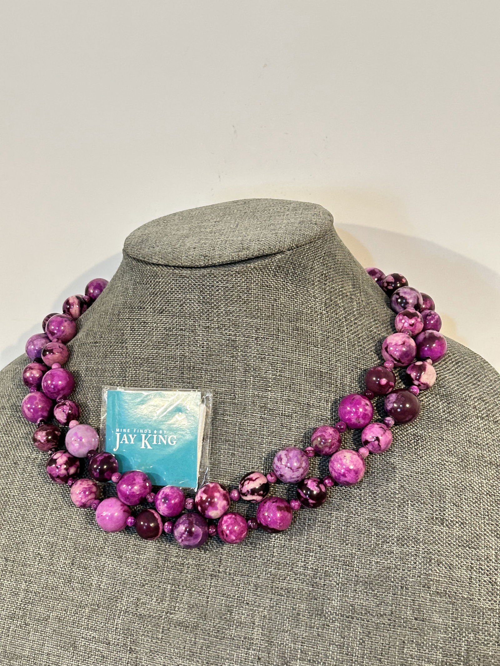 Mine Finds By Jay King Plum Epidote Gemstone Bead Necklace 38" (1 of 5)