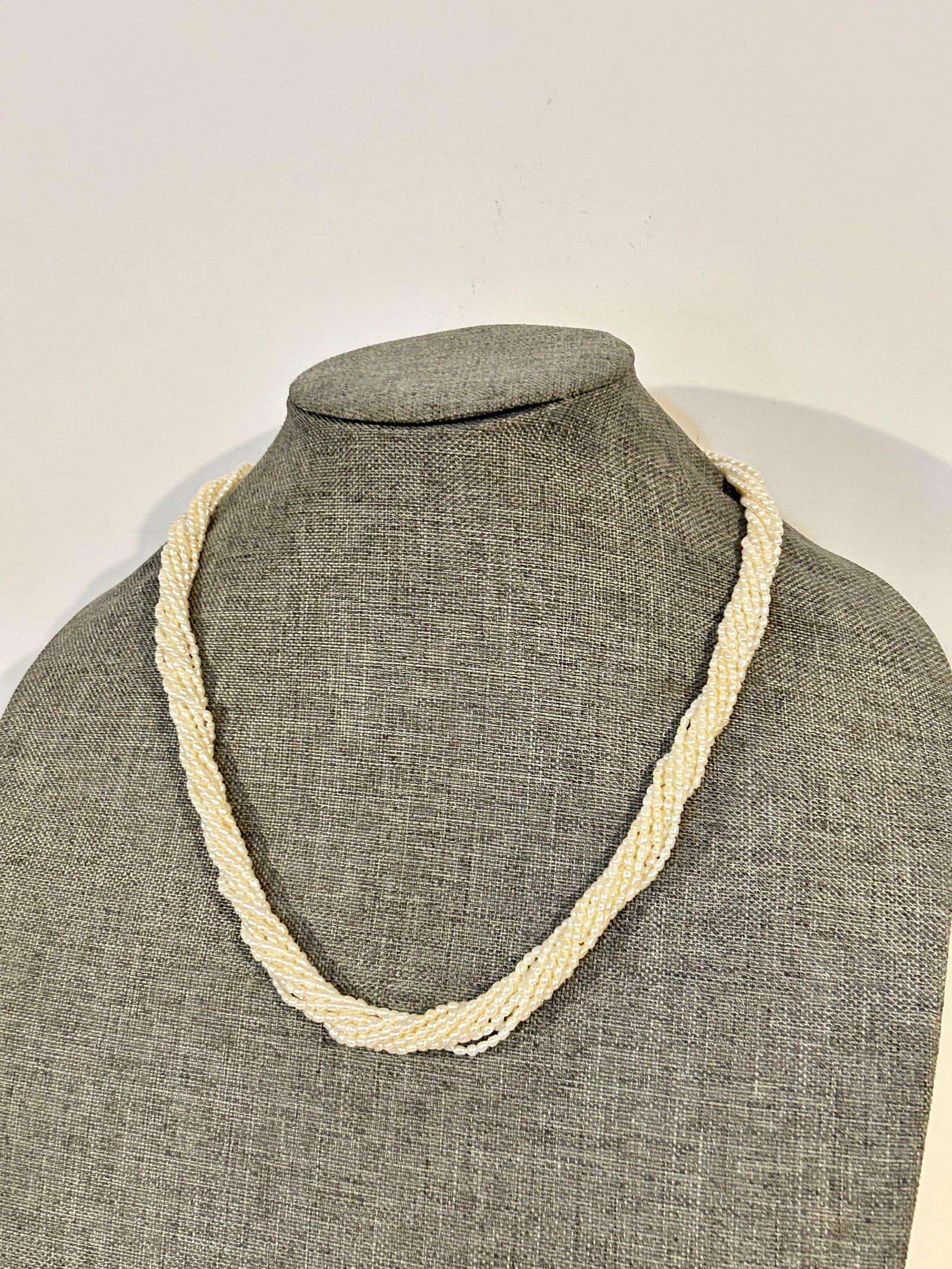Vintage pearl multi strand beaded Necklace 20" (1 of 4)