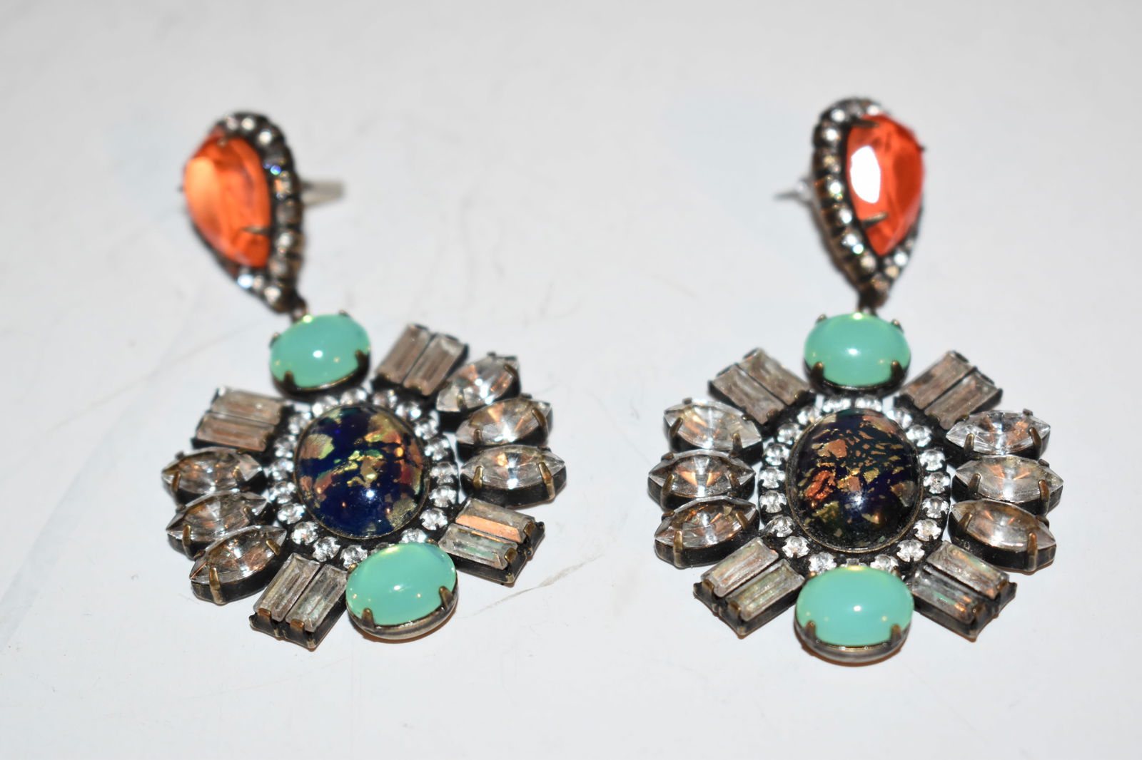 Loren Hope rhinestone Statement colorful Earrings pierced (1 of 3)