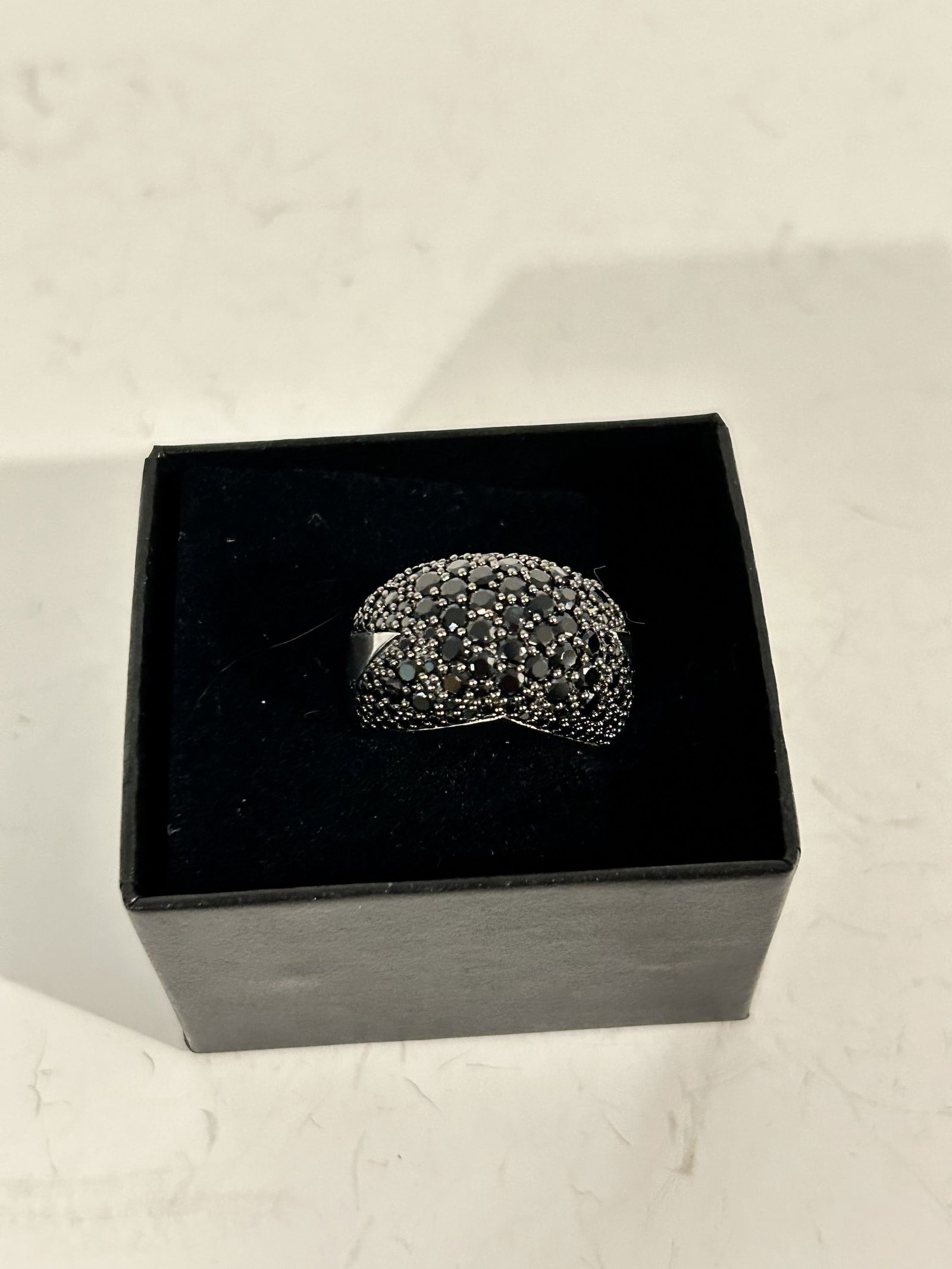 Rarities Sterling Silver Black Spinel Ring. Size 7 (1 of 6)