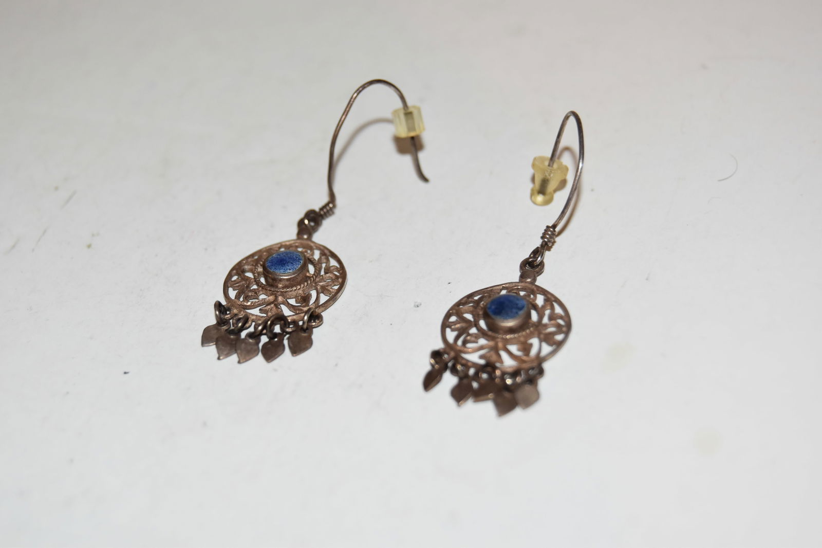 Vintage Sterling Silver old filigree dangle earrings (1 of 3)