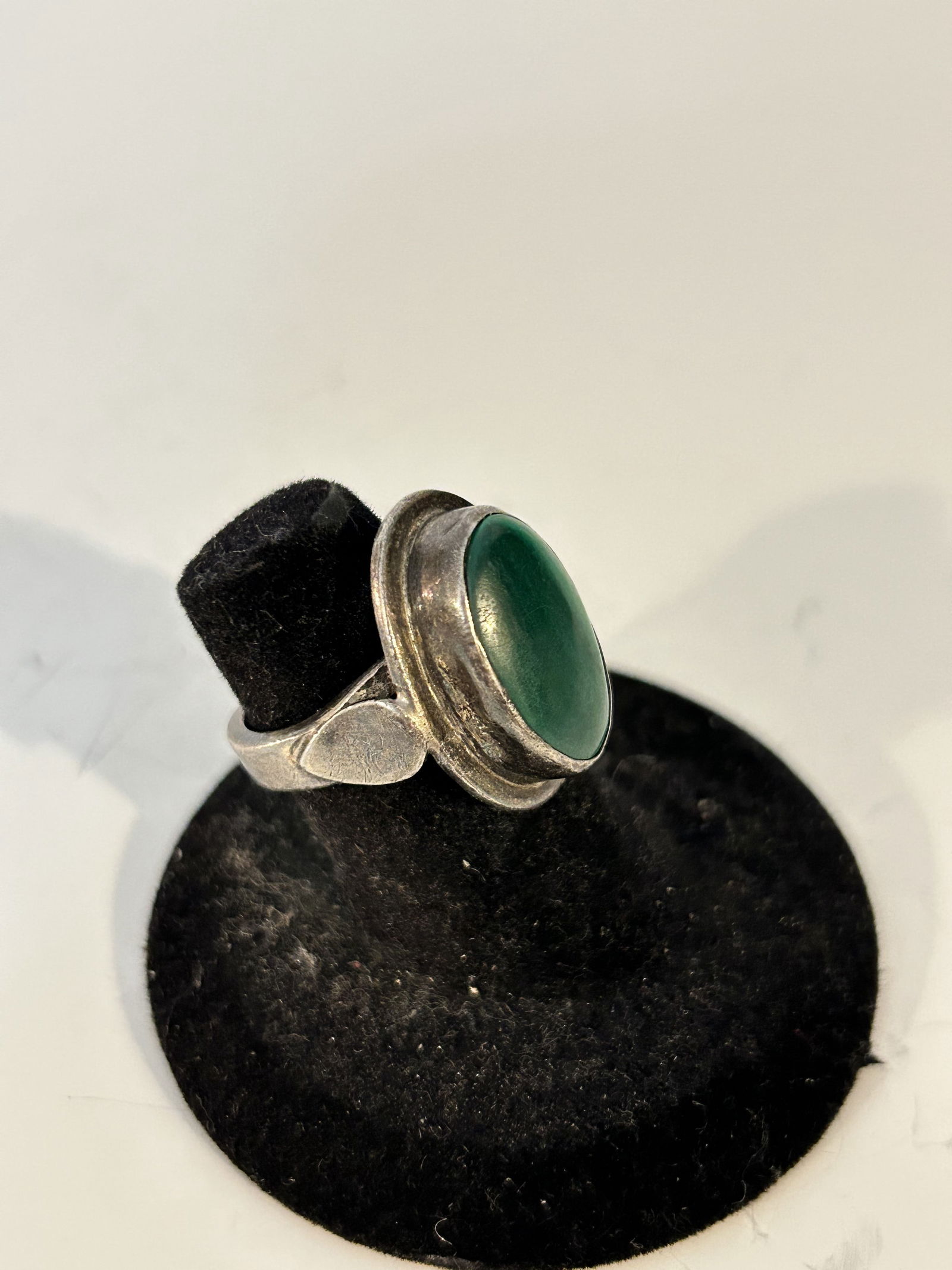 Vintage Sterling Silver Malachite Ring sz 5.5 nice!!! (1 of 5)