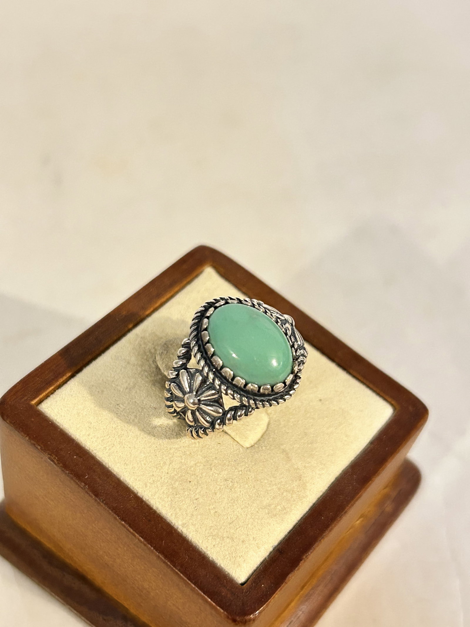 Vintage Sterling Silver Carolyn Pollock Turquoise Ring sz 7 (1 of 5)