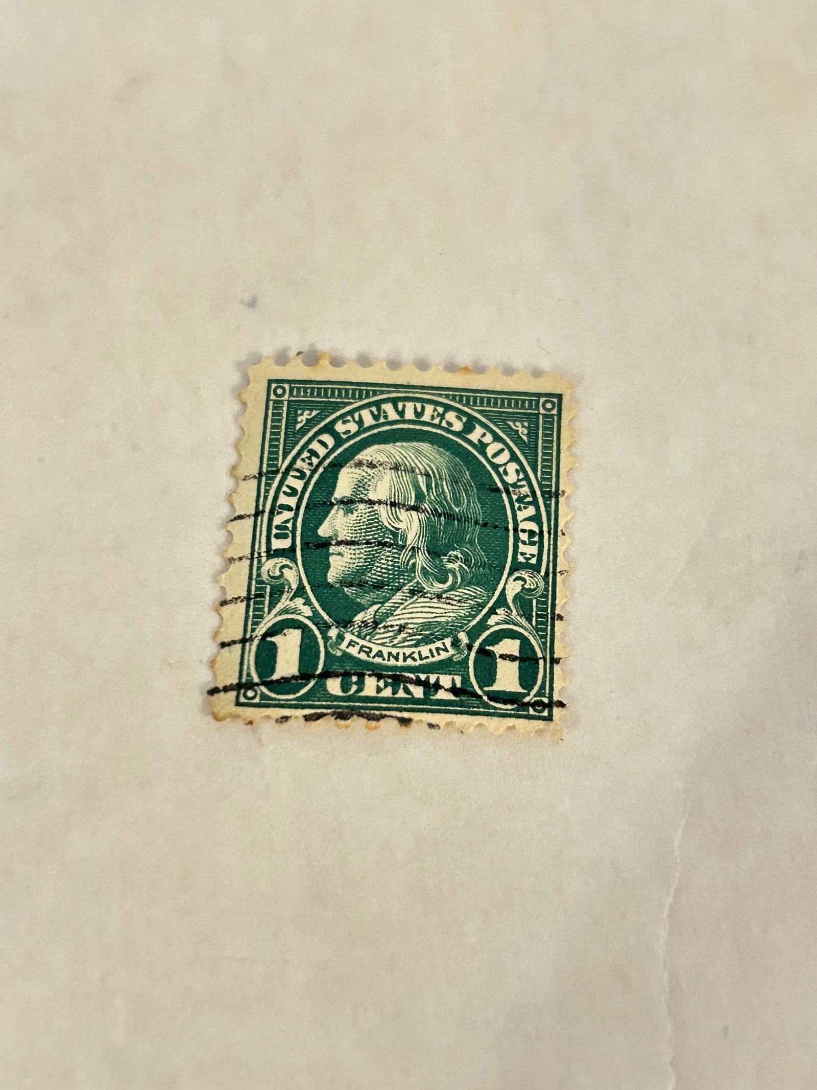 Us Stamp 1c Rare Benjamin Franklin stamp (1 of 2)