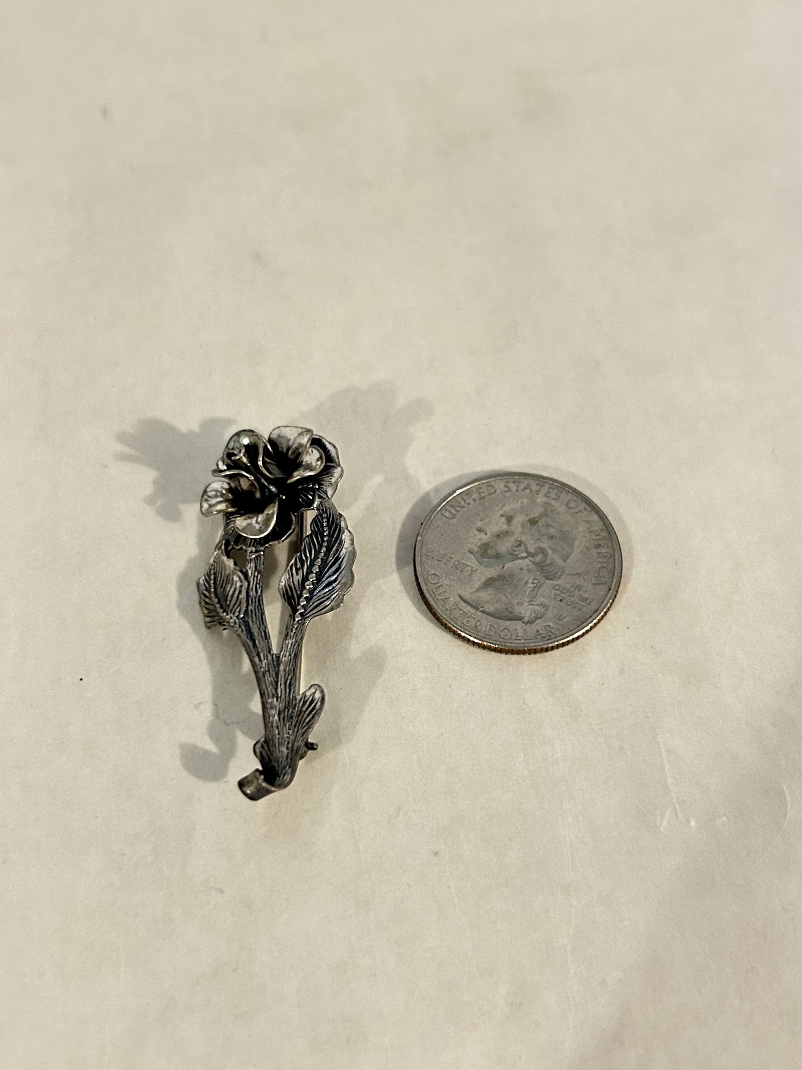 Vintage Signed Sterling By Jewelart Sterling Silver Flower Brooch (1 of 3)