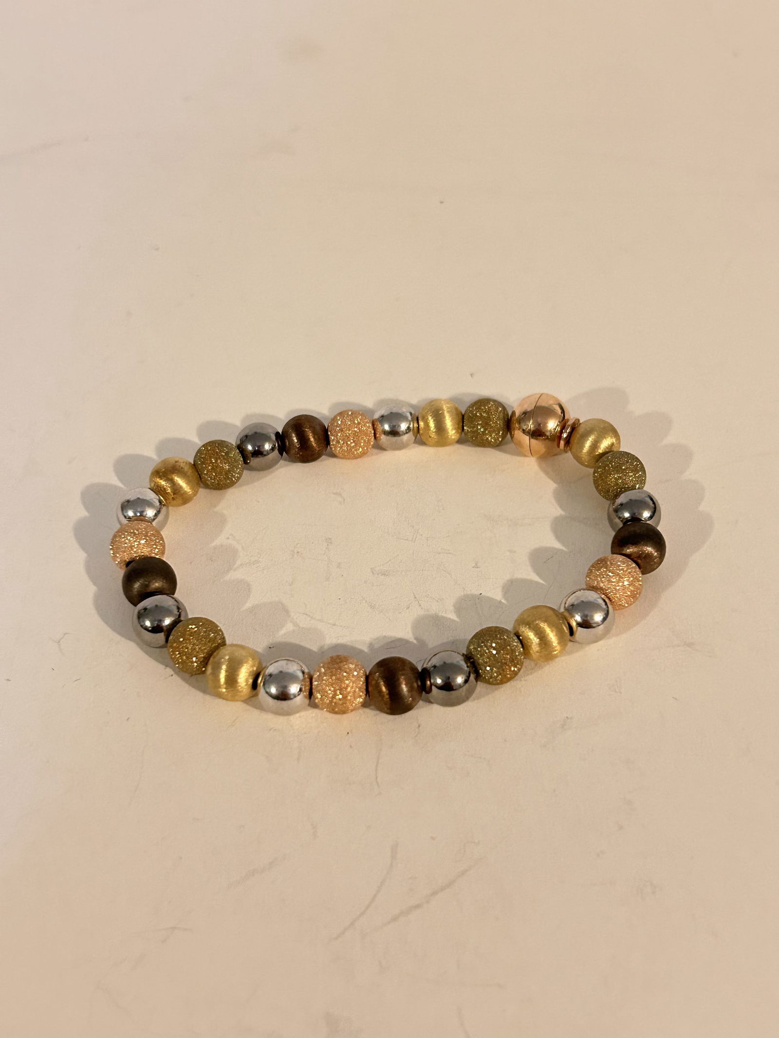 Vintage Milor Italy beaded Bracelet 8" (1 of 4)