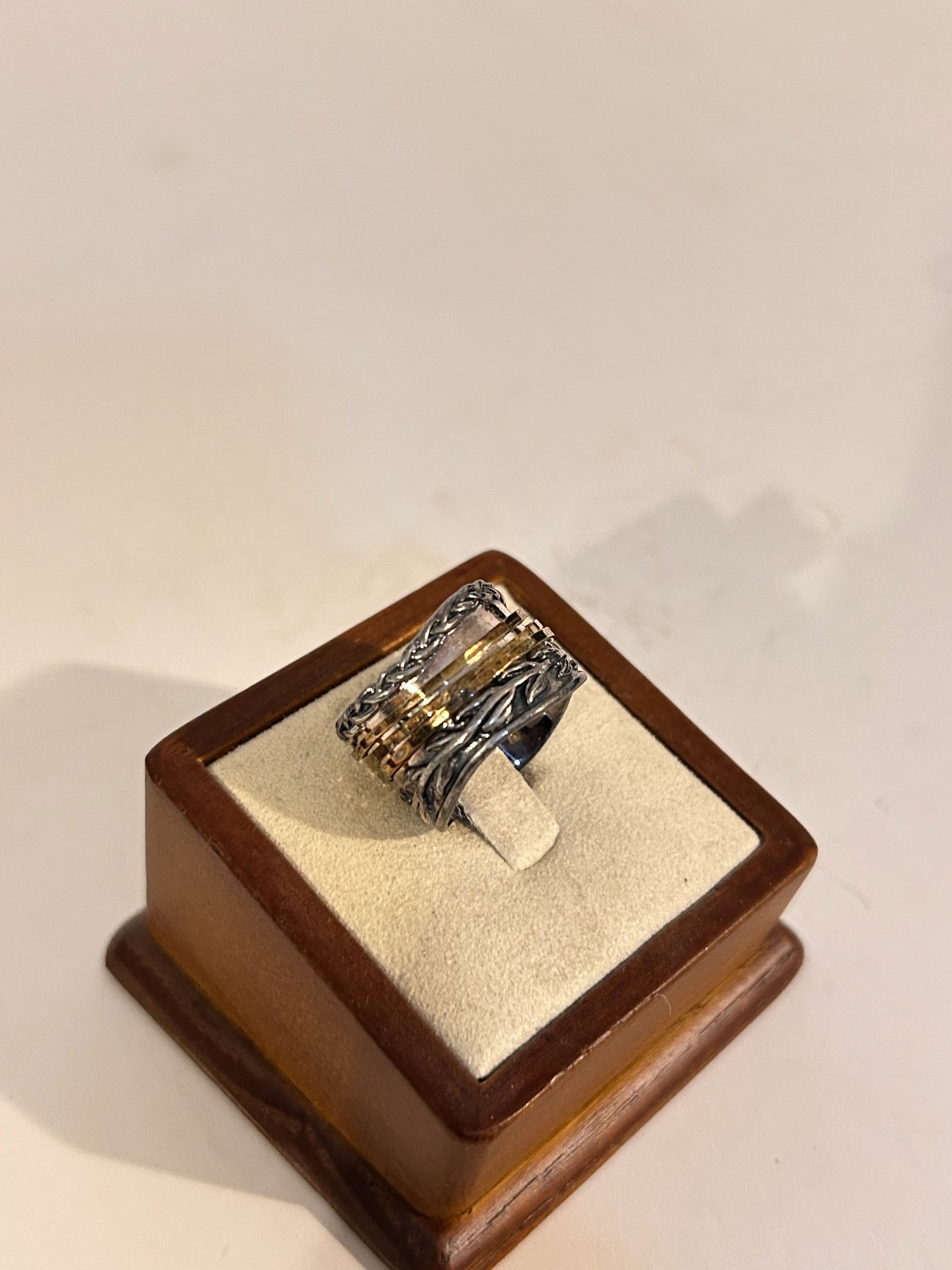 Sterling Silver PZ Or Paz Balinese Spinner Band Ring sz 7 (1 of 5)