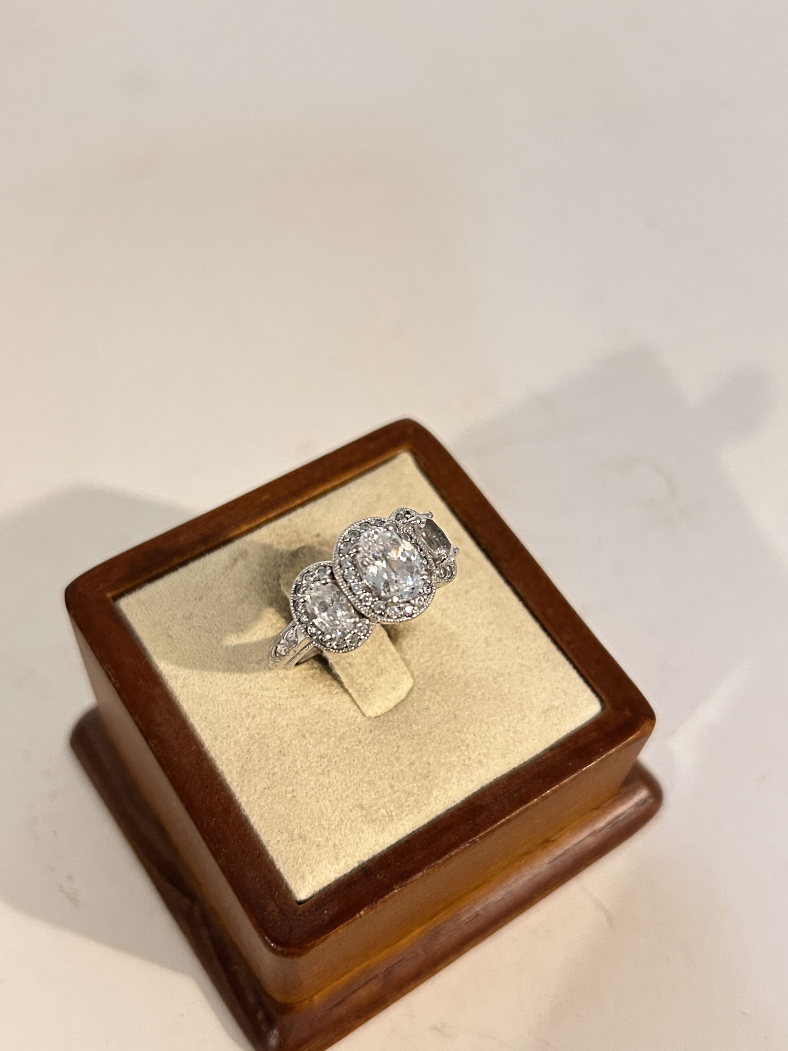 Tacori 925 Sterling Silver CZ Engagement Style Ring sz 7 (1 of 5)