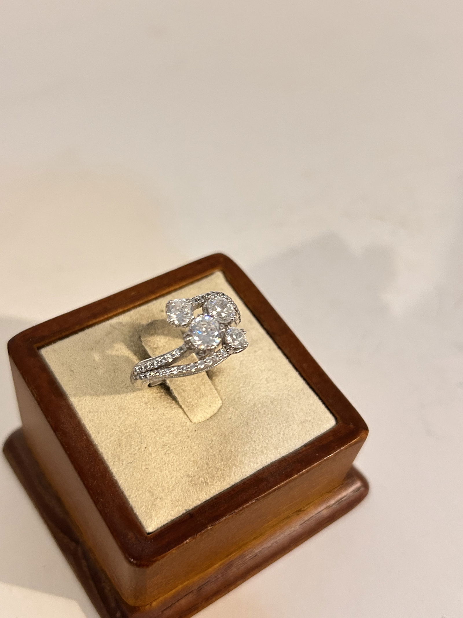 Tacori 925 Sterling Silver Engagement Style CZ Ring sz 7 (1 of 5)