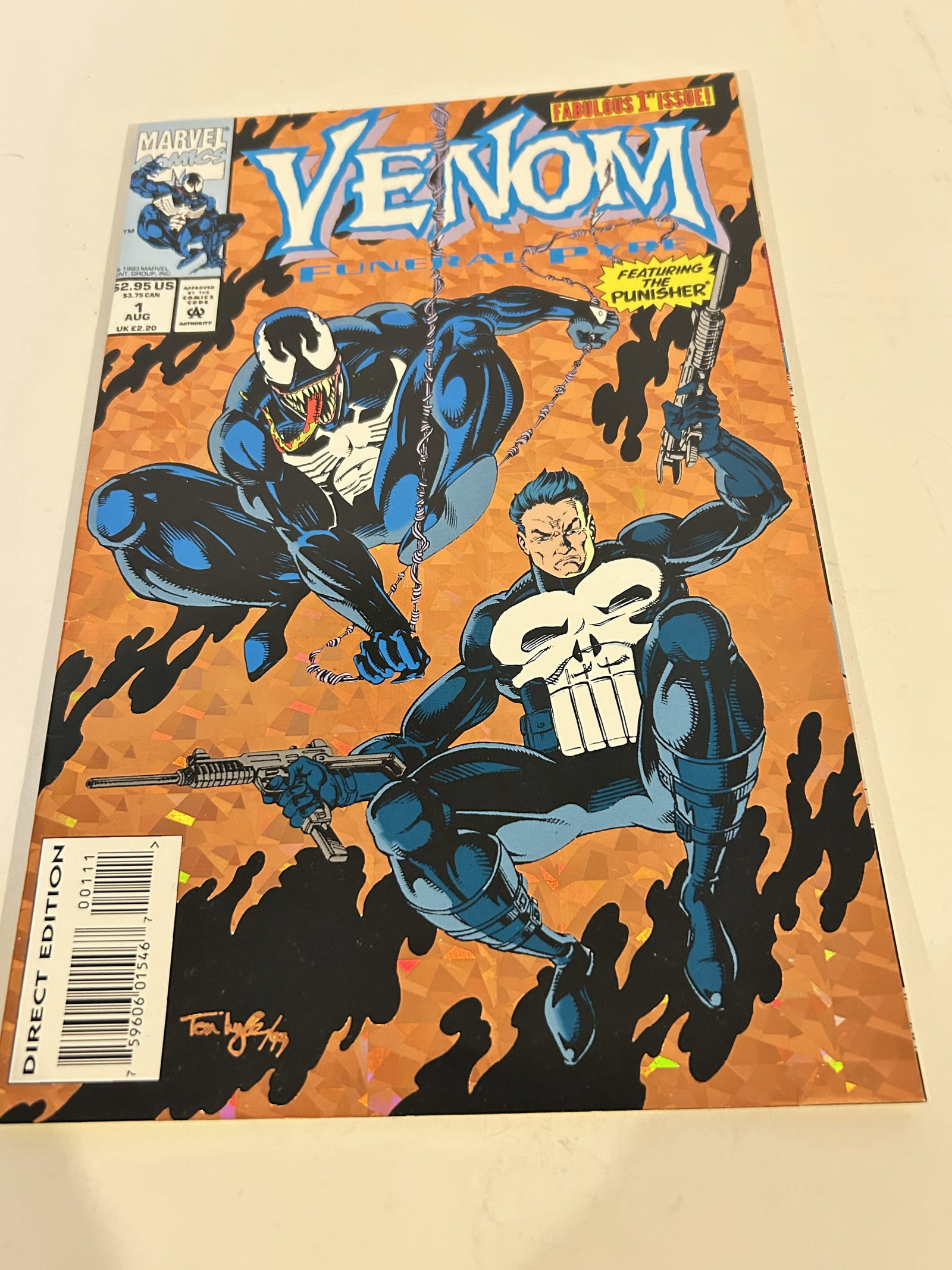Venom: Funeral Pyre #1 (1993) CLASSIC 90s Holo Foil Cover: Venom: Funeral Pyre #1 (1993) CLASSIC 90s Holo Foil Cover Please view all photos as they are part of the description and condition of this Item, Feel free to contact me with questions or picture reque