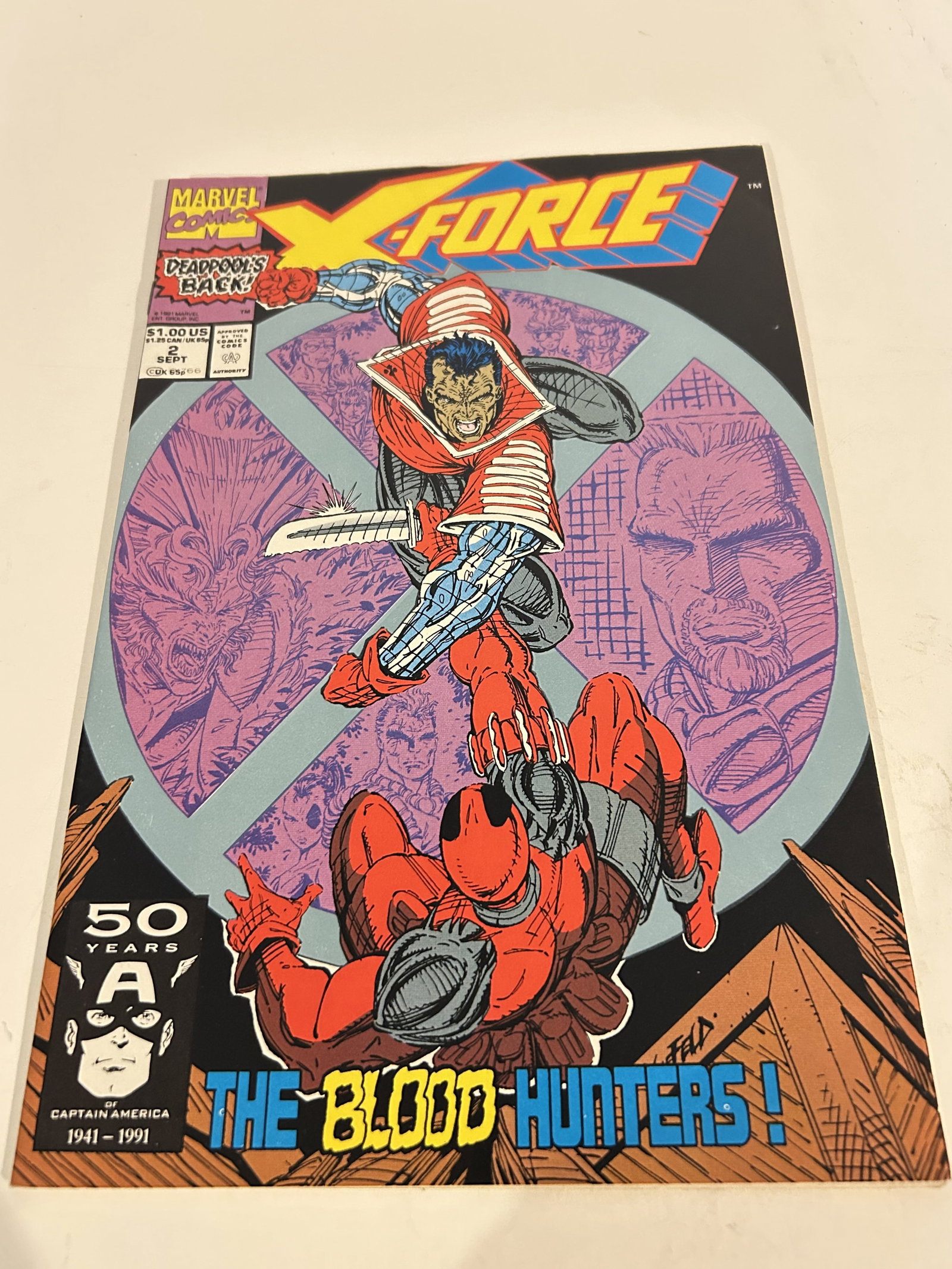 Marvel X-Force #2 Stan Lee Key 2nd App Deadpool 1991 (1 of 2)