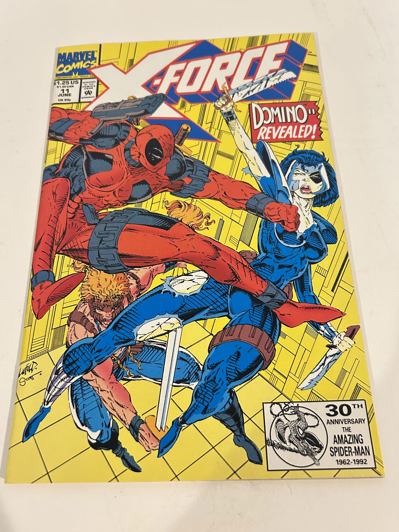 X-Force #11 1st App real Domino Deadpool Marvel Comic 1992 (1 of 2)