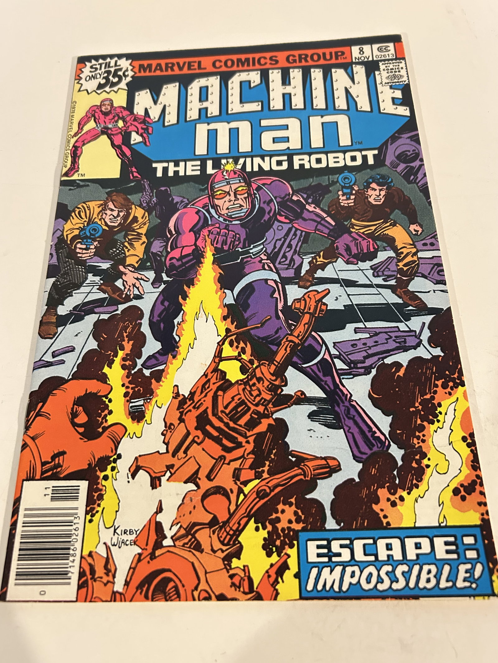 Machine Man # 8 - Jack Kirby story cover & art: Machine Man # 8 - Jack Kirby story cover & art Please view all photos as they are part of the description and condition of this Item, Feel free to contact me with questions or picture requests! Used I