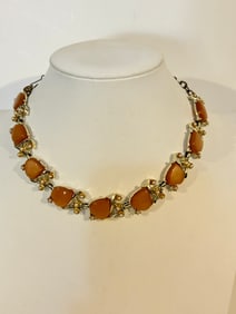 Vintage  Weiss heart Necklace Sz 14"