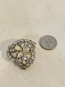 Vintage EISENBERG ORIGINAL Sterling Silver Flower Pin Brooch Signed 1 3/4"