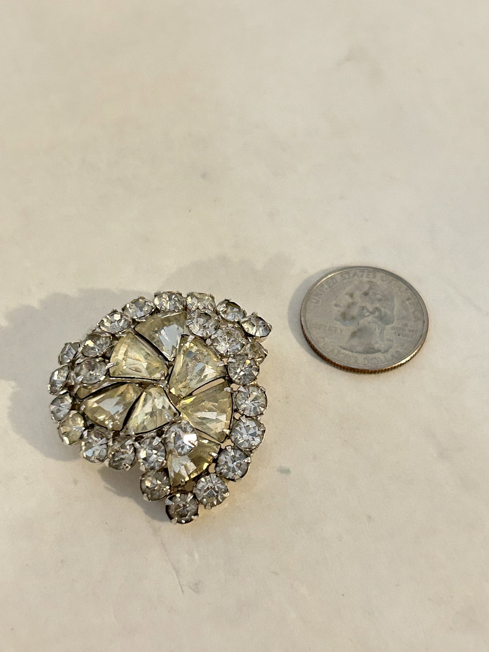 Vintage EISENBERG ORIGINAL Sterling Silver Flower Pin Brooch Signed 1 3/4" (1 of 5)