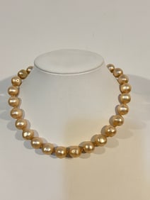 Vintage pearl beaded Necklace Sz 16"