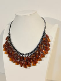 Vintage Joan Rivers chicklet Necklace Sz 18"
