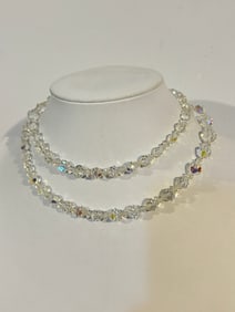 Vintage Austria Crystal beaded Necklace Sz 29"